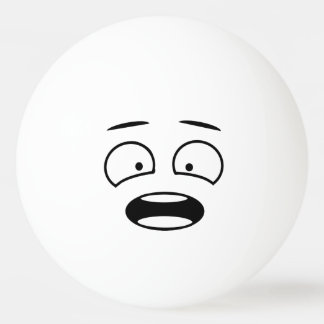 Balle De Ping Pong Emoji : Le visage effrayé par la nouveauté