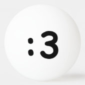 Balle De Ping Pong Émoticône face chat : 3 (Devant)