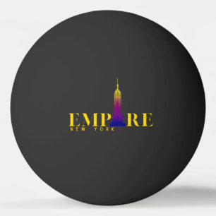 Balle De Ping Pong Empire State Building-New York-Or vibrant