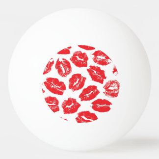 Balle De Ping Pong Empreinte Kiss Lèvres rouges : Vintage sans fil