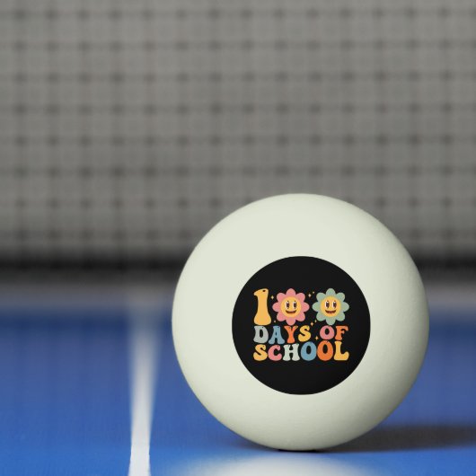 Balle De Ping Pong Enseignant Enfants Retro Super 100 Jours 0f École (Filet)