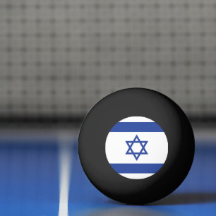 Balle De Ping Pong Etat d'Israël Drapeau, Étoile de David Juifs