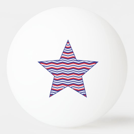 Balle De Ping Pong Étoile patriotique Chevron (Devant)