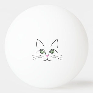Balle De Ping Pong Face de chat