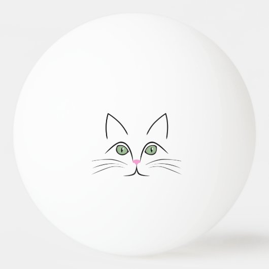Balle De Ping Pong Face de chat (Devant)