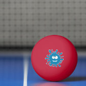 Balle De Ping Pong Fantaisie bleu Monster Couleur face (Filet)