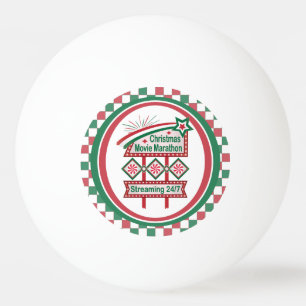 Balle De Ping Pong Festival du Marathon de Noël Retro Marquee
