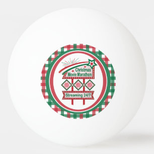 Balle De Ping Pong Festival du Marathon de Noël Retro Marquee