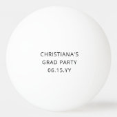 Balle De Ping Pong Fête de graduation moderne personnalisée (Dos)