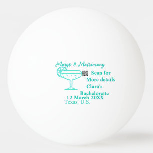 Balle De Ping Pong Fête de jeune fille Turquoise Margs & Matrimony 