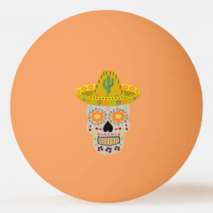 Balle De Ping Pong Fête mexicaine du crâne mort