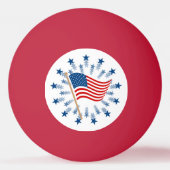 Balle De Ping Pong Feu d'artifice Drapeau Américain 4 juillet (Dos)