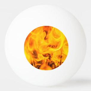 Balle De Ping Pong Feu et flammes