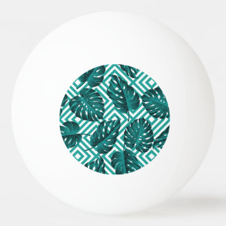 Balle De Ping Pong Feuilles tropicaux : Motif Floral sans joint.