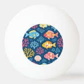 Balle De Ping Pong Fish and coral nautical blue (Devant)