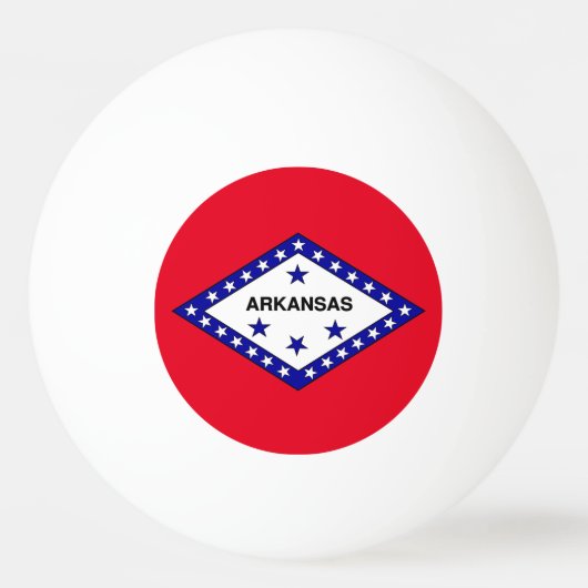 Balle De Ping Pong Flag de l'Arkansas (Devant)