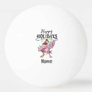 Balle De Ping Pong Flamant rose de ping-pong avec Noël au Père Noël