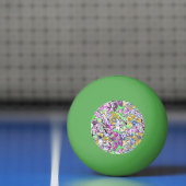 Balle De Ping Pong Fleur botanique colorée (Filet)