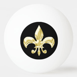 Balle De Ping Pong Fleur de Lis2 avec zone de texte personnalisée Bou