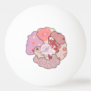 Balle De Ping Pong Fleur de Patchwork personnalisée  