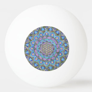 Balle De Ping Pong Fleur De Vie - Mandala India Style 2