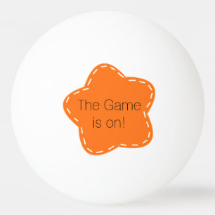 Balle De Ping Pong Fleur orange avec citation de ping pong