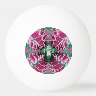 Balle De Ping Pong Fleur rouge Art Abstrait