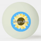 Balle De Ping Pong Fleurs de soleil sur Bleu ping-pong balle (Dos)