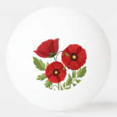Balle De Ping Pong Fleurs d'été joyeuses floraison de pavot