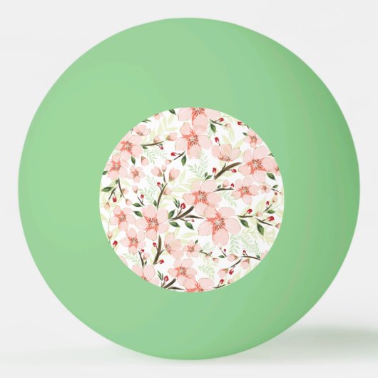 Balle De Ping Pong Fleurs roses (Dos)