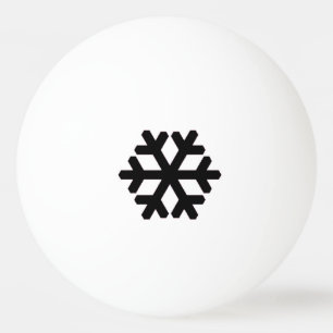 Balle De Ping Pong Flocon de neige noir