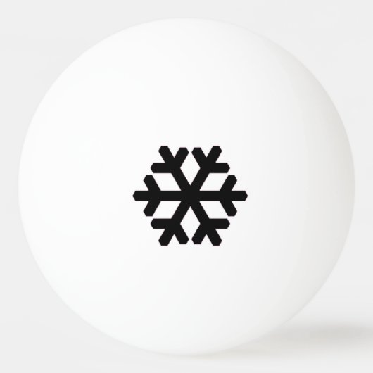 Balle De Ping Pong Flocon de neige noir (Devant)