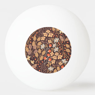 Balle De Ping Pong Flora d'automne : Vintage Motif sans couture