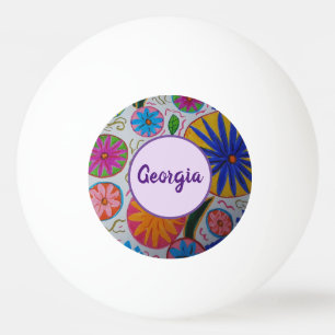 Balle De Ping Pong Floral moderne