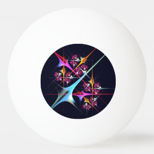 Balle De Ping Pong Floral rose moderne Art Abstrait Couleur Motif #01