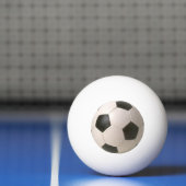 Balle De Ping Pong Football noir blanc 3D (Filet)