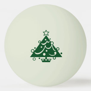 Balle De Ping Pong Forme d'arbre de Noël vert sur la lumière dans le