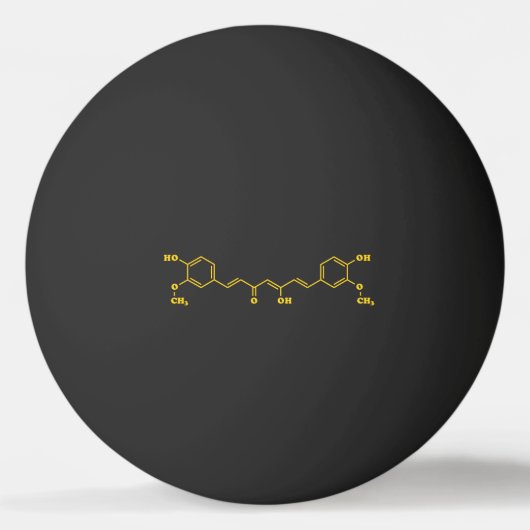 Balle De Ping Pong Formule chimique moléculaire de curcumin curcumin  (Dos)