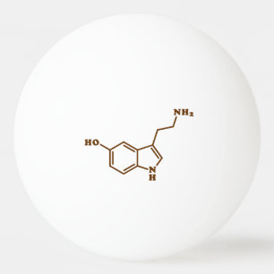 Balle De Ping Pong Formule chimique moléculaire de sérotonine