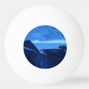 Balle De Ping Pong "Frozen Ridge #2" Abstraite Ping Pong Ball
