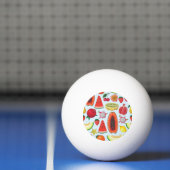 Balle De Ping Pong Fruits Exotiques : Imprimé tendance sans couture. (Filet)
