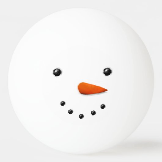 Balle De Ping Pong Funky Holiday Snowman (Devant)