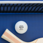Balle De Ping Pong Funny 50e anniversaire 1974 Âgé à la perfection co<br><div class="desc">Funny 50th Birthday 1974 Âgé à la perfection coutume Ping Pong Ball pour ping-pong. Cadeau sportif personnalisé pour mari, père, grand-père, frère, petit ami, collègue, collègue, employé, enseignant, entraîneur, joueur, ami, mère, épouse, soeur, tante, grand-mère, patron, etc. Design vintage de typographie à grandes lettres avec une citation drôle. Cinquantième Anniversaire...</div>