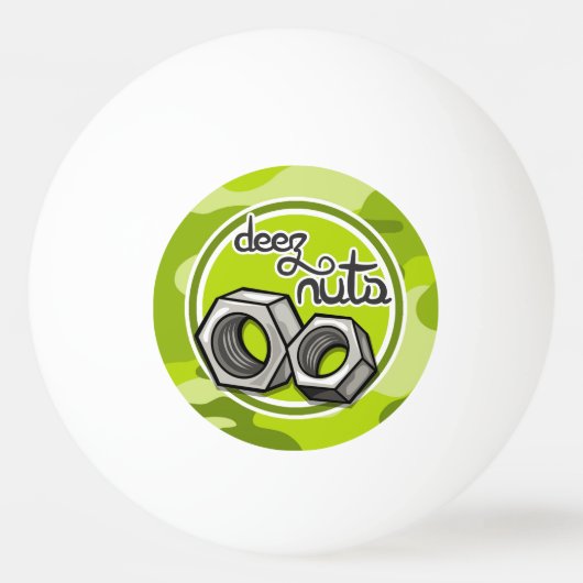 Balle De Ping Pong Funny Nuts; camo vert vif, camouflage (Dos)