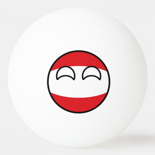 Balle De Ping Pong Funny Trending Geeky Austria Countryball (Devant)