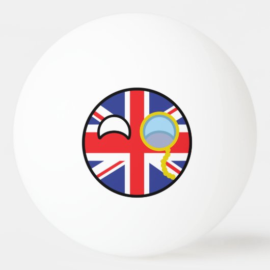 Balle De Ping Pong Funny Trending Geeky Royaume-Uni Countryball (Devant)