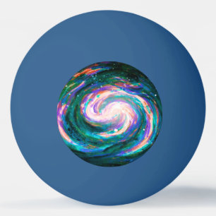 Balle De Ping Pong Galaxie émeraude et violette