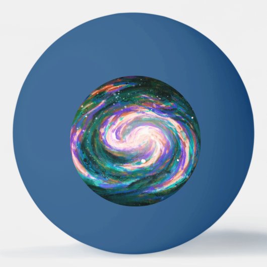 Balle De Ping Pong Galaxie émeraude et violette (Devant)