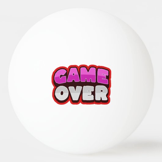 Balle De Ping Pong GAME OVER Boules de Ping Pong (Devant)