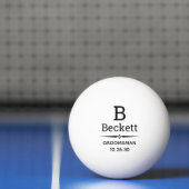 Balle De Ping Pong Garçon d'honneur Monogrammé (Filet)